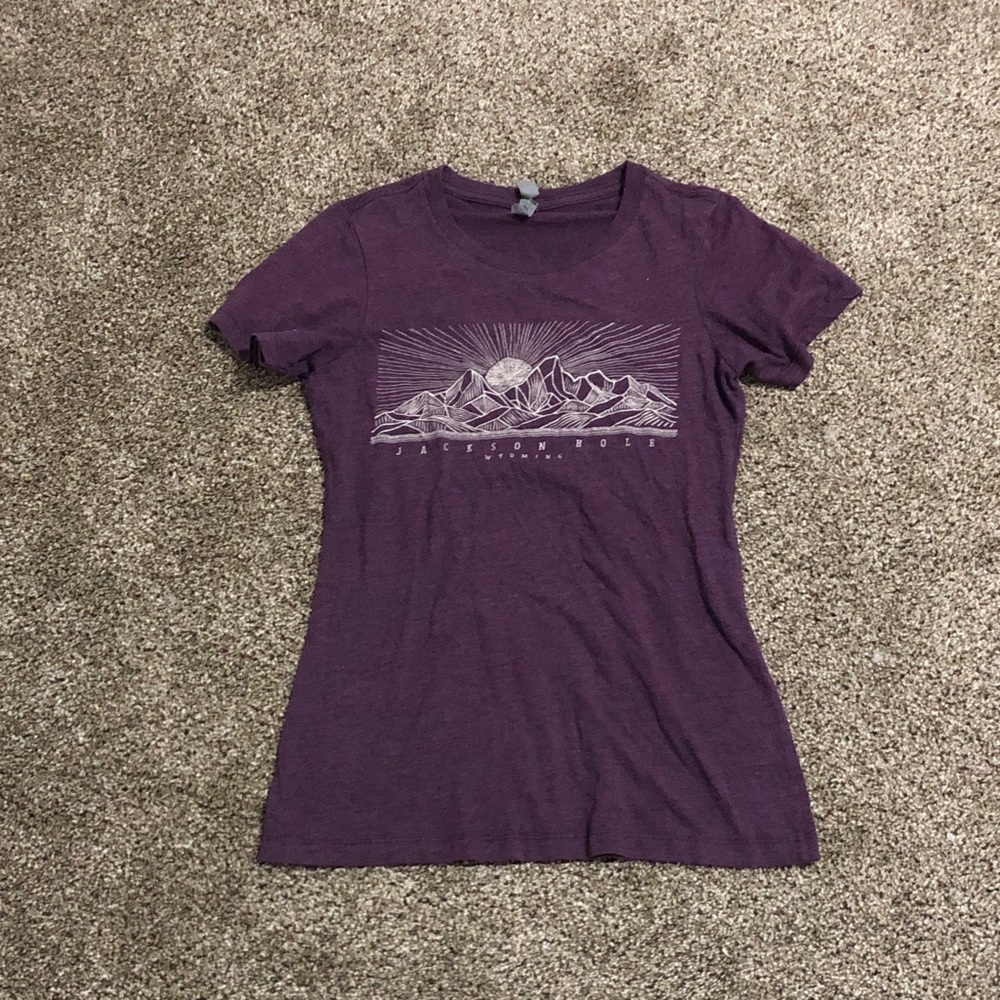 Next Level Apparel Purple Mountain Graphic Tee